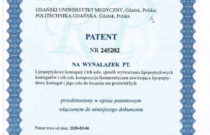 Kolejny patent dla badaczy GUMed