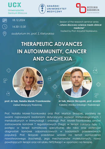 Seminarium naukowe z cyklu "…where discovery science meets clinical medicine"