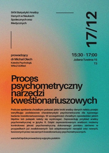 Warsztaty z procesu psychometrycznego narzędzi kwestionariuszowych