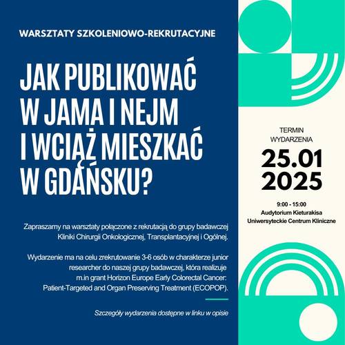 Warsztaty szkoleniowo-rekrutacyjne "Jak publikować w Jama i Nejm i wciąż mieszkać w Gdańsku?"
