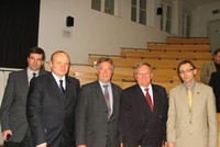 Na zdjęciu od lewej: dr Łukasz Kaska, dr Paweł Mroczkowski, prof. Ingo Gastringer, prof. Hans Lippert i dr Stanisław Hać.