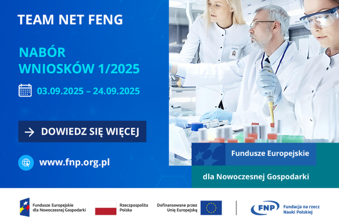 Nabór wniosków w działaniu TEAM NET FENG (1/2025)