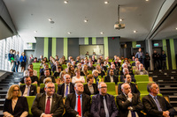 Goście w audytorium nowego budynku Instytutu Biotechnologii Uniwersytetu Gdańskiego, fot. M. Ochocki/KFP/UG
