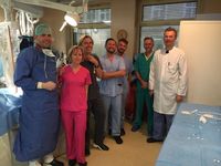 Od lewej: dr Michał Chmielecki, piel. Małgorzata Zielińska, dr Dariusz Ciećwierz, dr hab. Marcin Fijałkowski, prof. nadzw. GUMed, Szymon Dziedzic, dr hab. Piotr Szymański, prof nadzw. IK, dr med. Rafał Gałąska