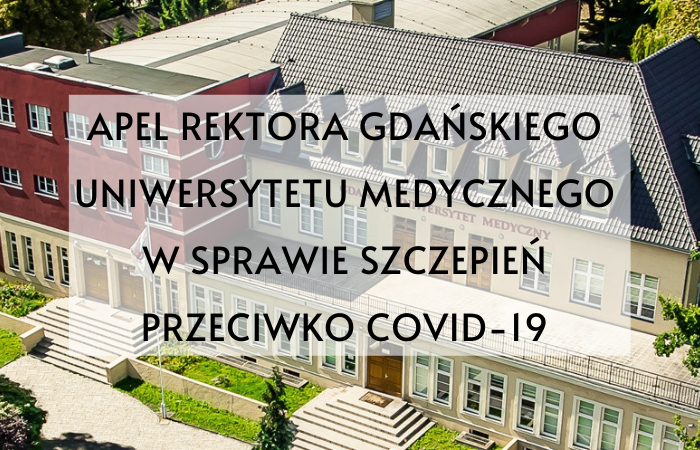 Apel Rektora GUMed w sprawie szczepień przeciwko COVID-19