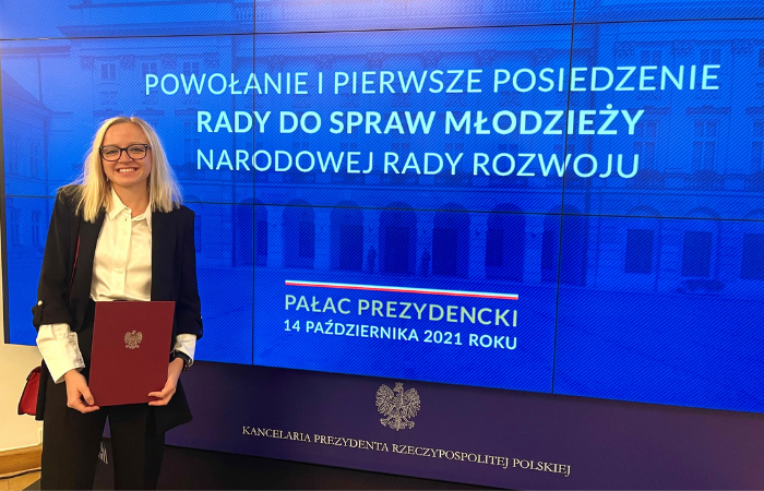 Absolwentka GUMed w prezydenckiej Radzie ds. Młodzieży