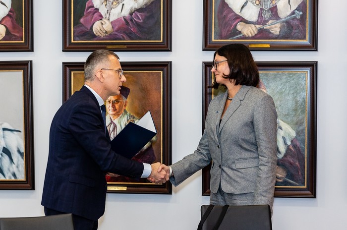 od lewej: prof. Marcin Gruchała i prof. Adriana Zaleska-Medynska