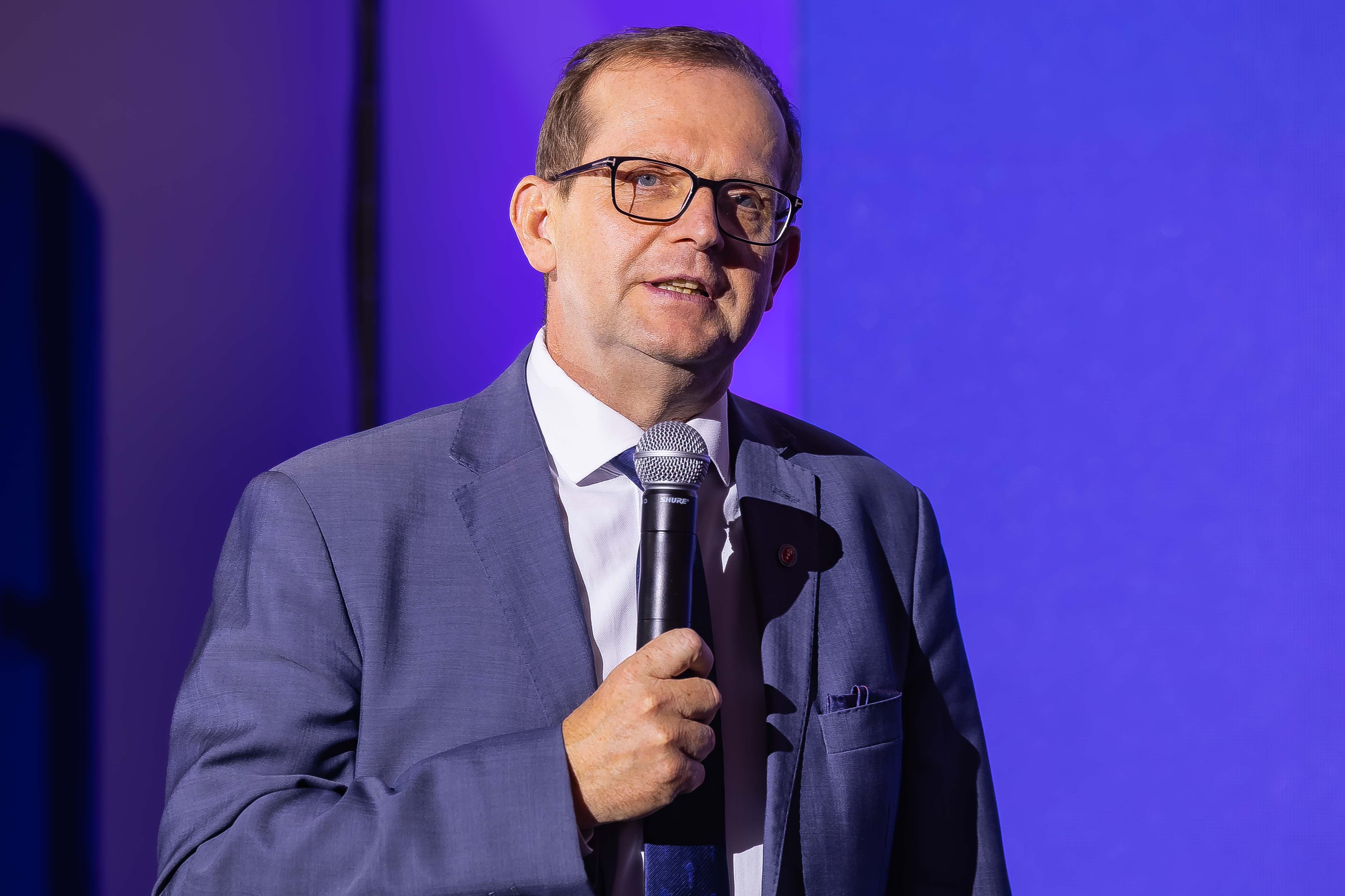 Przemawiający Rektor GUMed