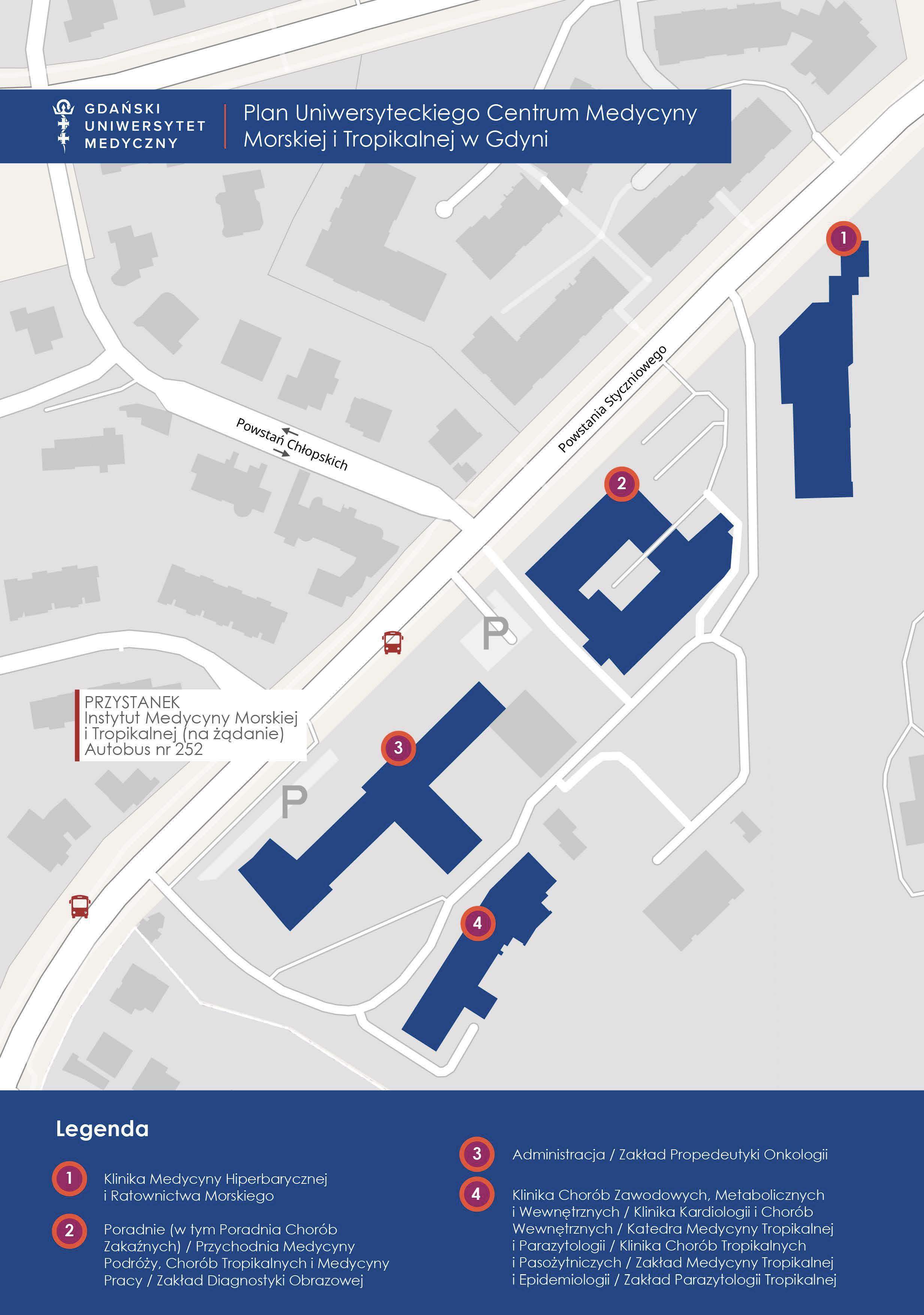 Plan Uniwersyteckiego Centrum Medycyny Morskiej i Tropikalnej w Gdyni