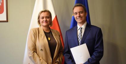 Dr Adam Polcyn i II Wicewojewoda Pomorska Anna Olkowska-Jacyno