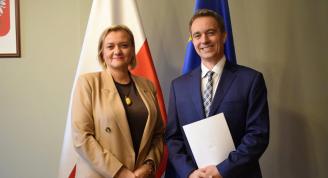 Dr Adam Polcyn i II Wicewojewoda Pomorska Anna Olkowska-Jacyno
