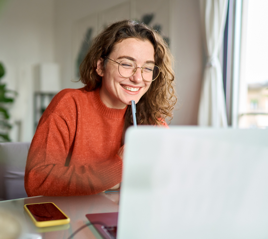 Studentka podczas nauki